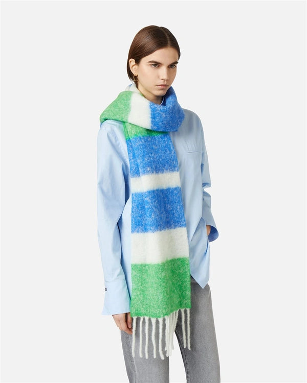 Maxi bufanda multicolor con flecos