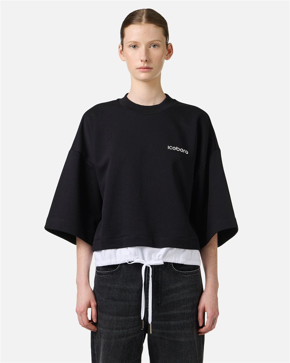 Sudadera cropped de manga corta Iceberg