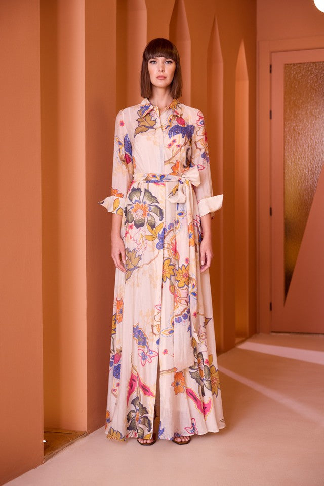 Vestido largo camisero