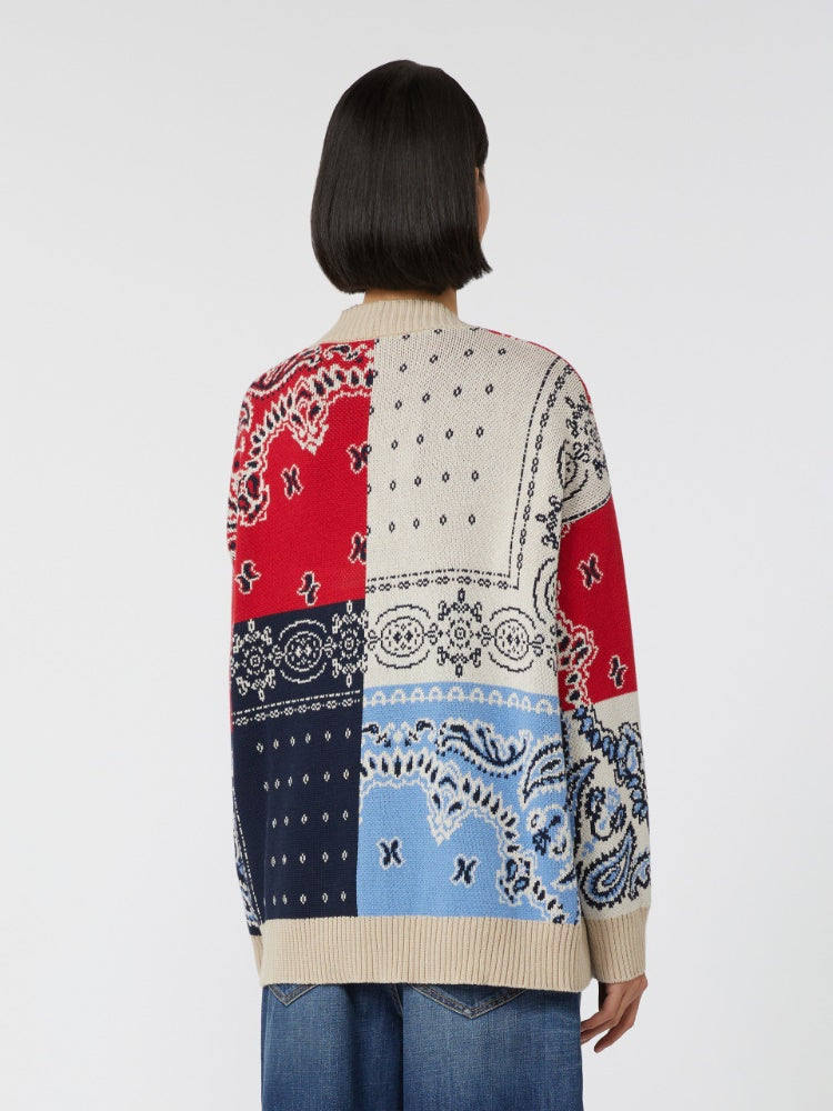 Cárdigan oversize en jacquard