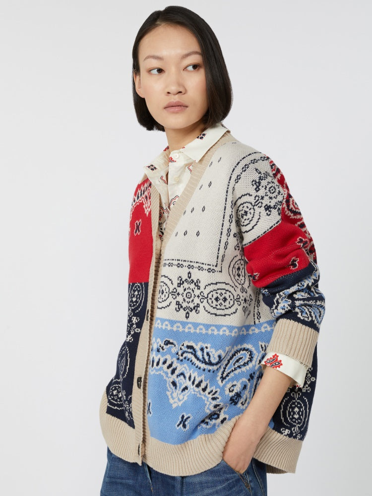 Cárdigan oversize en jacquard