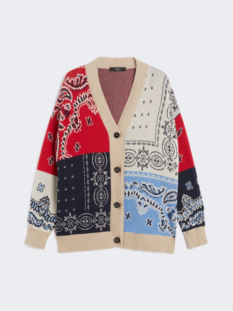 Cárdigan oversize en jacquard