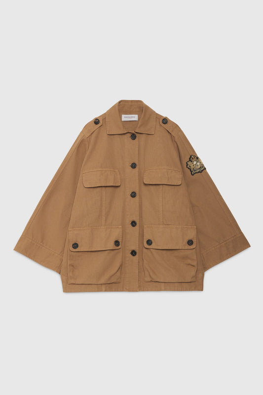 Chaqueta de campo con logo heráldico Ermanno