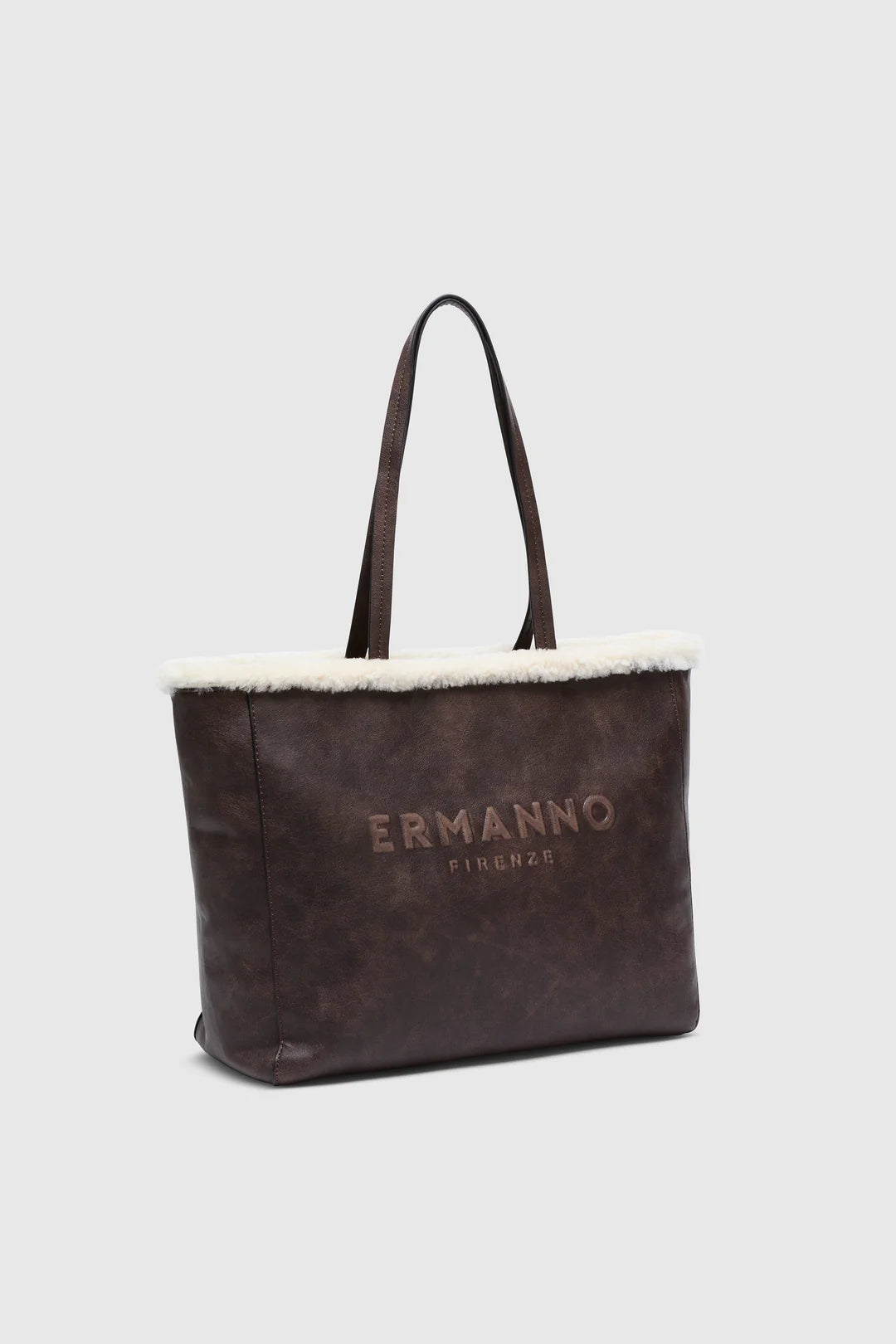 BOLSO SHOPPER DE PIEL SINTÉTICA CON RIBETE DE PIEL SINTÉTICA