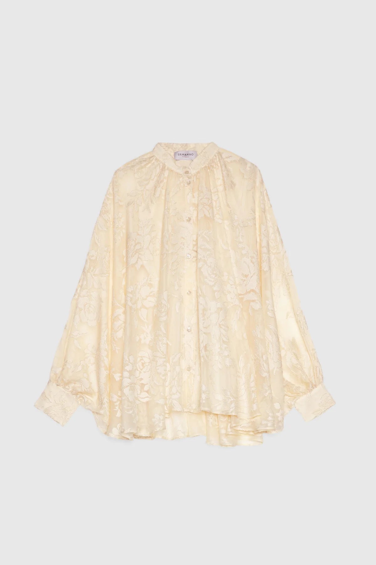 BLUSA HOLGADA DE SATÉN CON FLORES