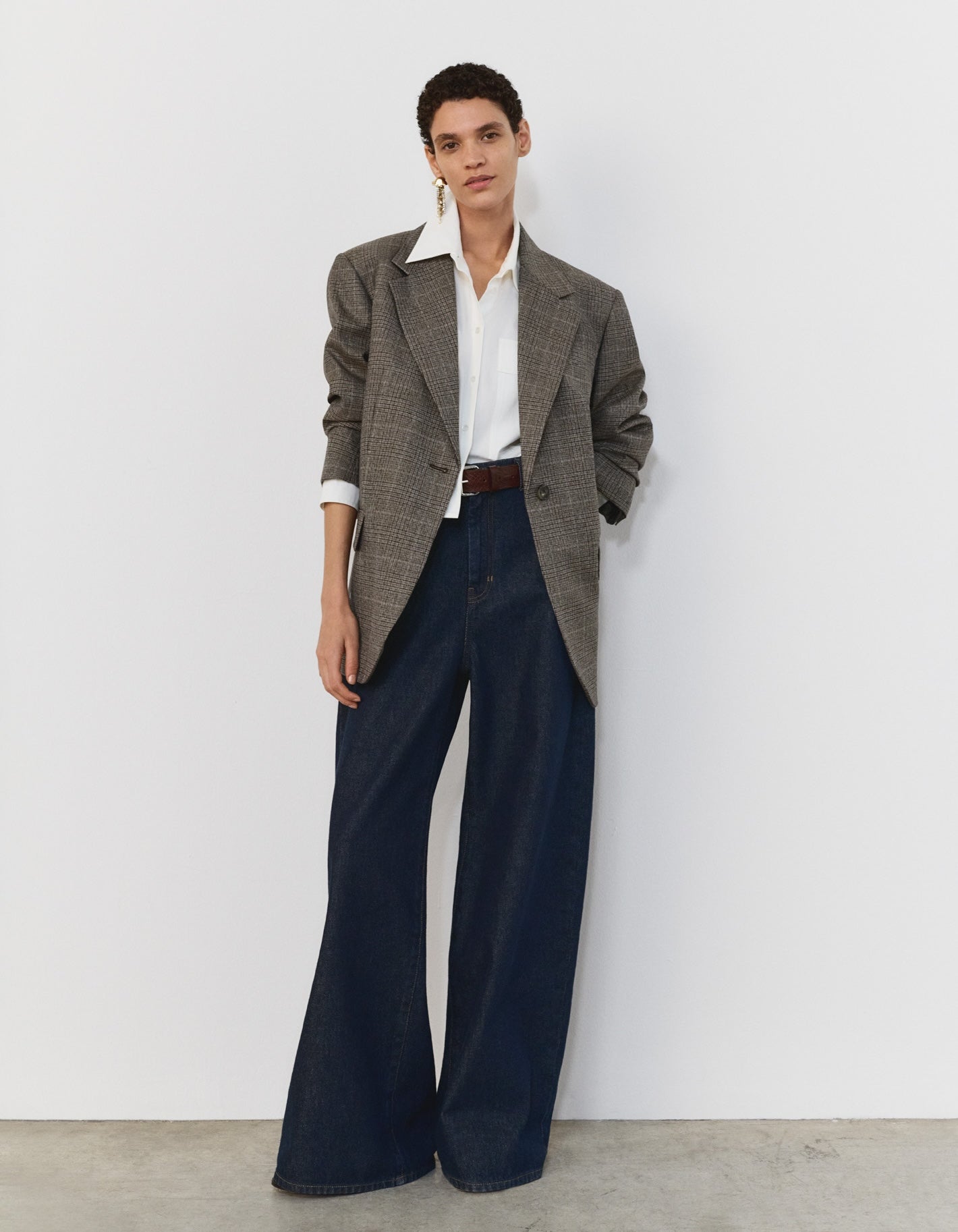 Vaqueros de mezclilla de algodón suave - AZUL MARINO