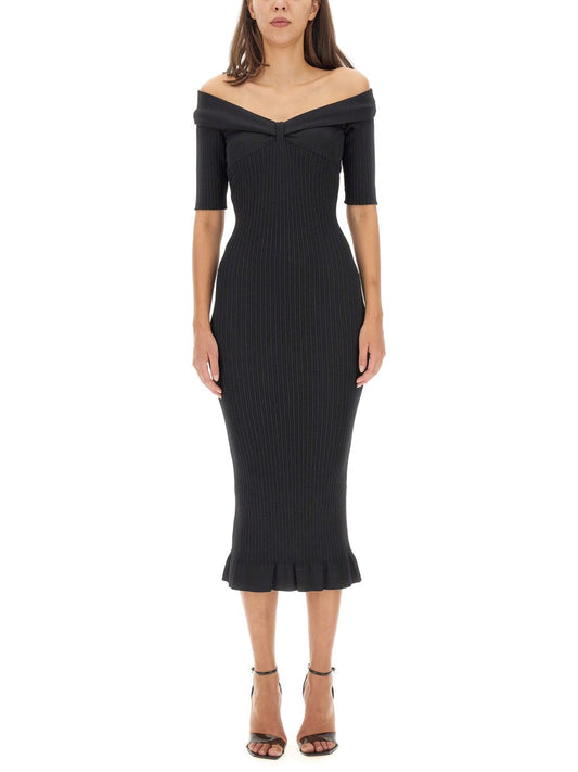 Vestido PHILOSOPY de punto elástico escote Bardot