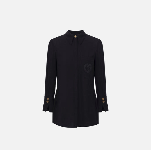 Camisa de georgette con parche Elisabetta Franchi