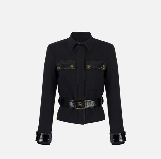 Cazadora de doble crepé Elisabetta Franchi