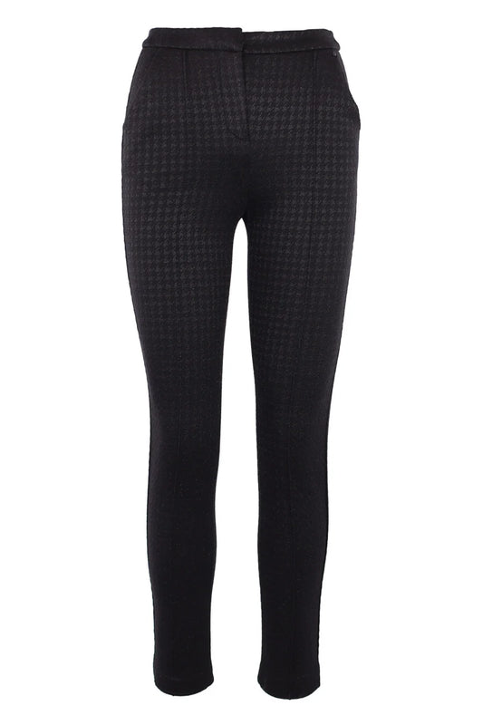 Pantalón negro de punto con brillo