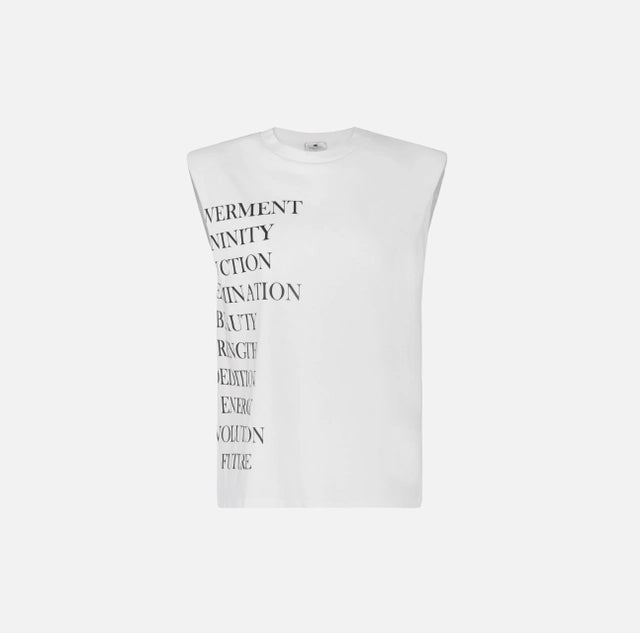 Camiseta de punto con estampado de letras