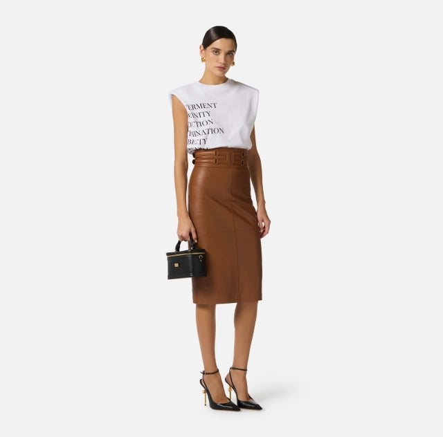 Camiseta de punto con estampado de letras