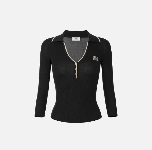 Polo de punto canalé