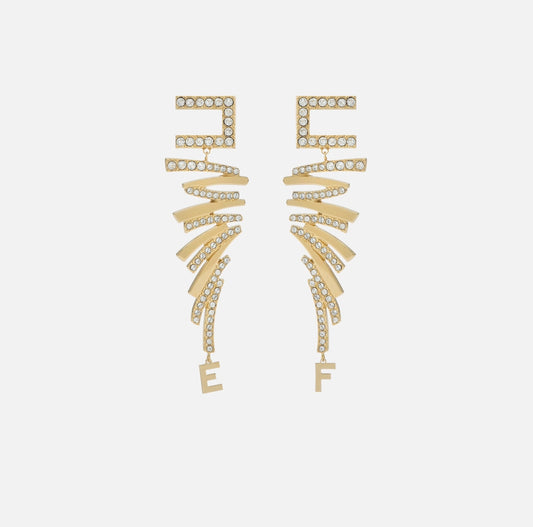 Pendientes dorados zigzag Elisabetta Franchi