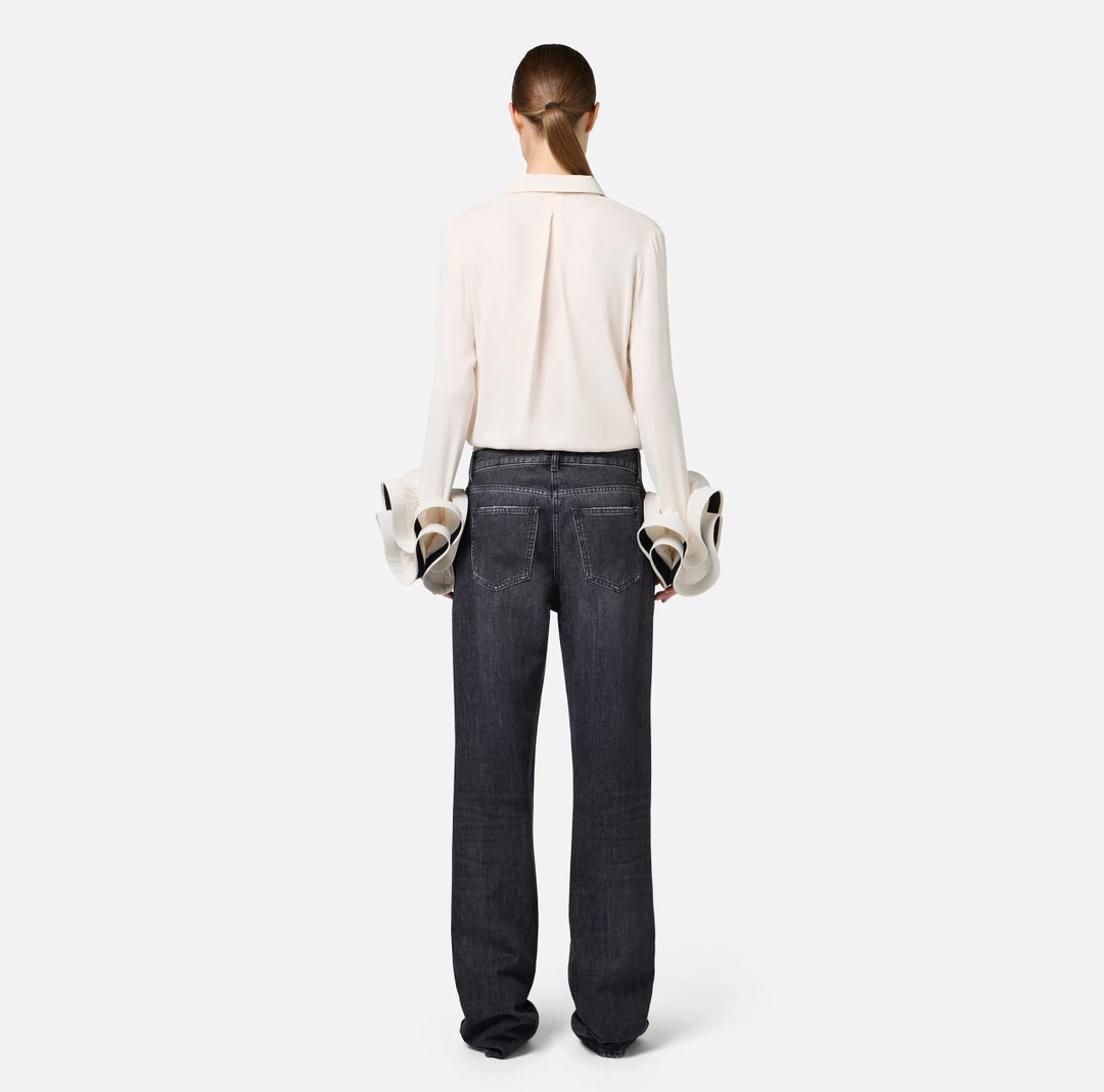 Pantalón denim pernera ancha Elisabetta Franchi