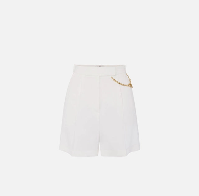 Shorts de gabardina con logotipo joya