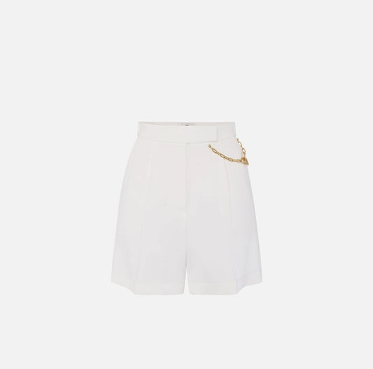 Shorts de gabardina con logotipo joya