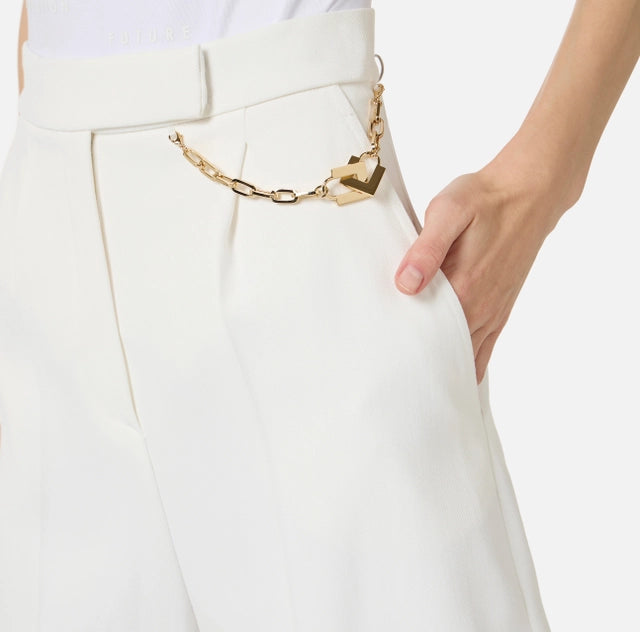 Shorts de gabardina con logotipo joya