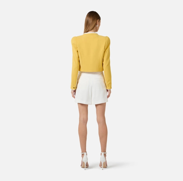 Shorts de gabardina con logotipo joya