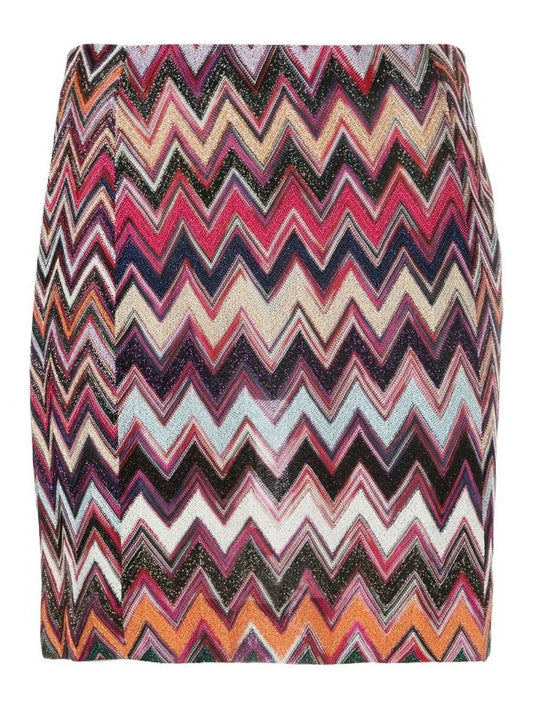 falda corta con motivo zig zag Missoni