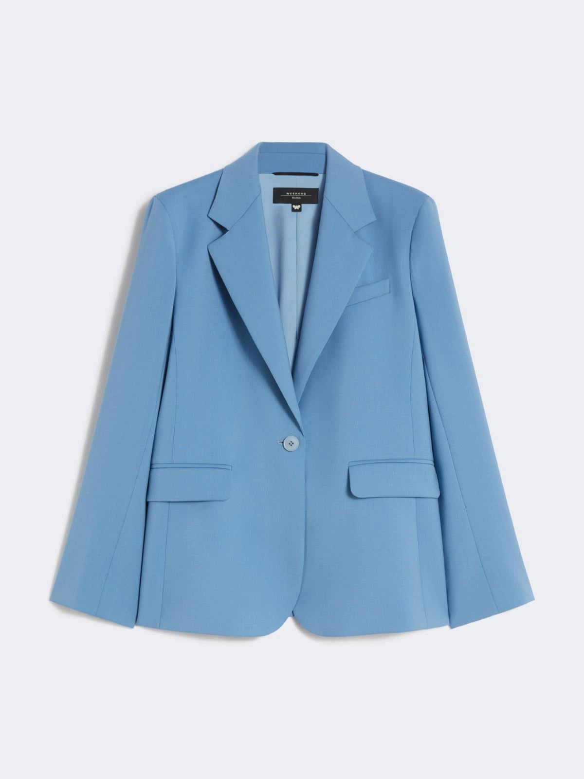 Blazer de lana elástica - AZUL CLARO