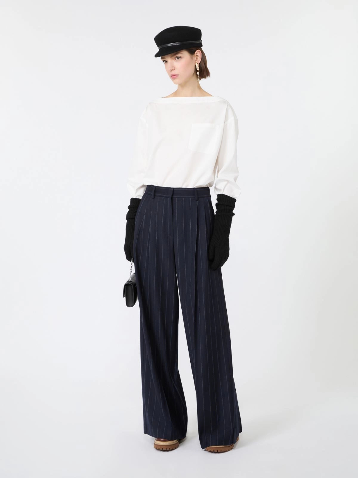 Blusa de popelina de algodón - BLANCA