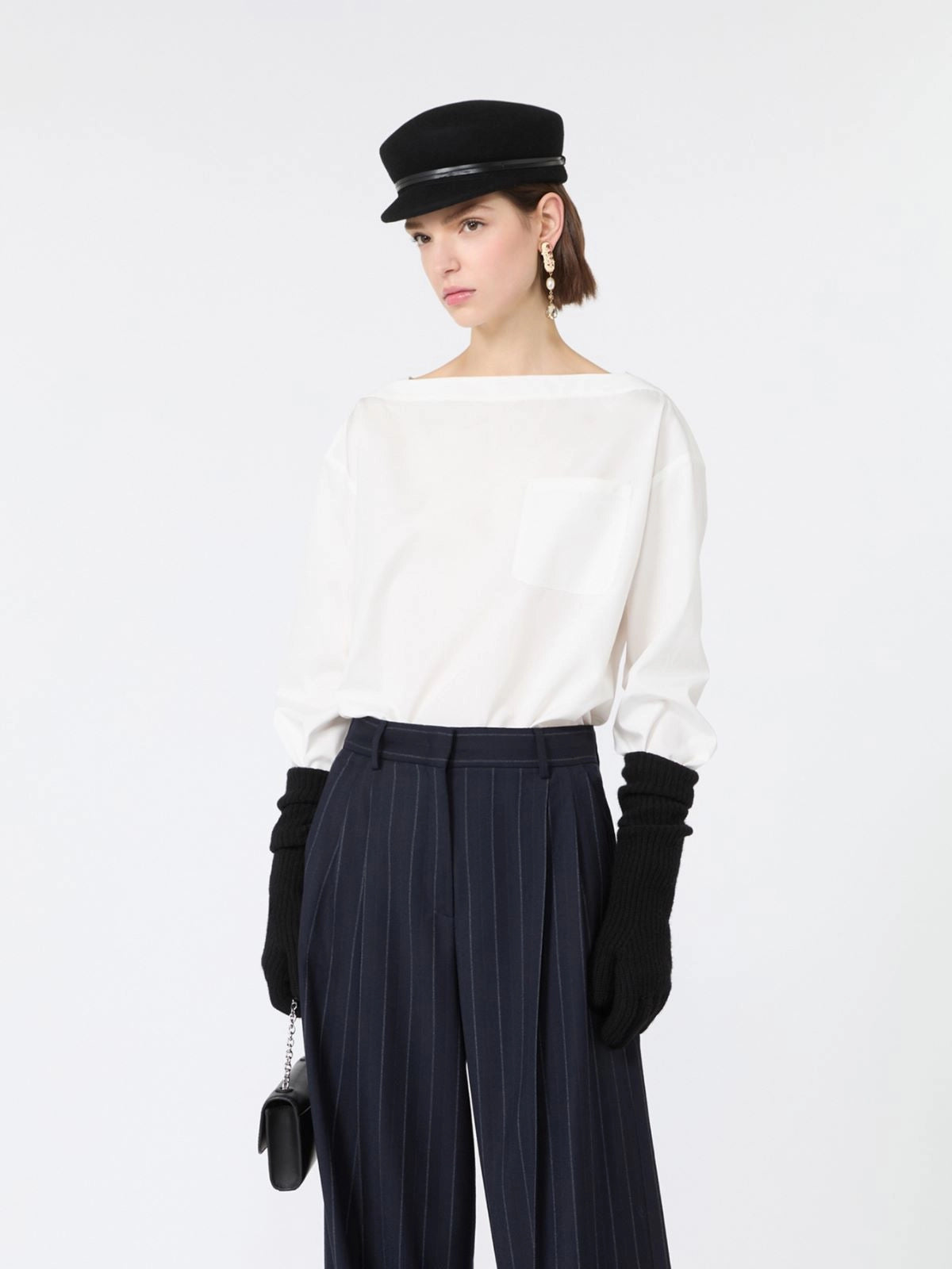 Blusa de popelina de algodón - BLANCA