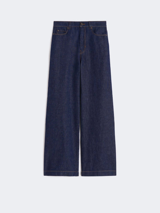 Linen and cotton jeans