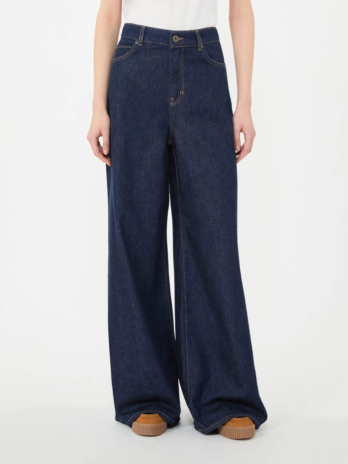 Vaqueros de mezclilla de algodón suave - AZUL MARINO