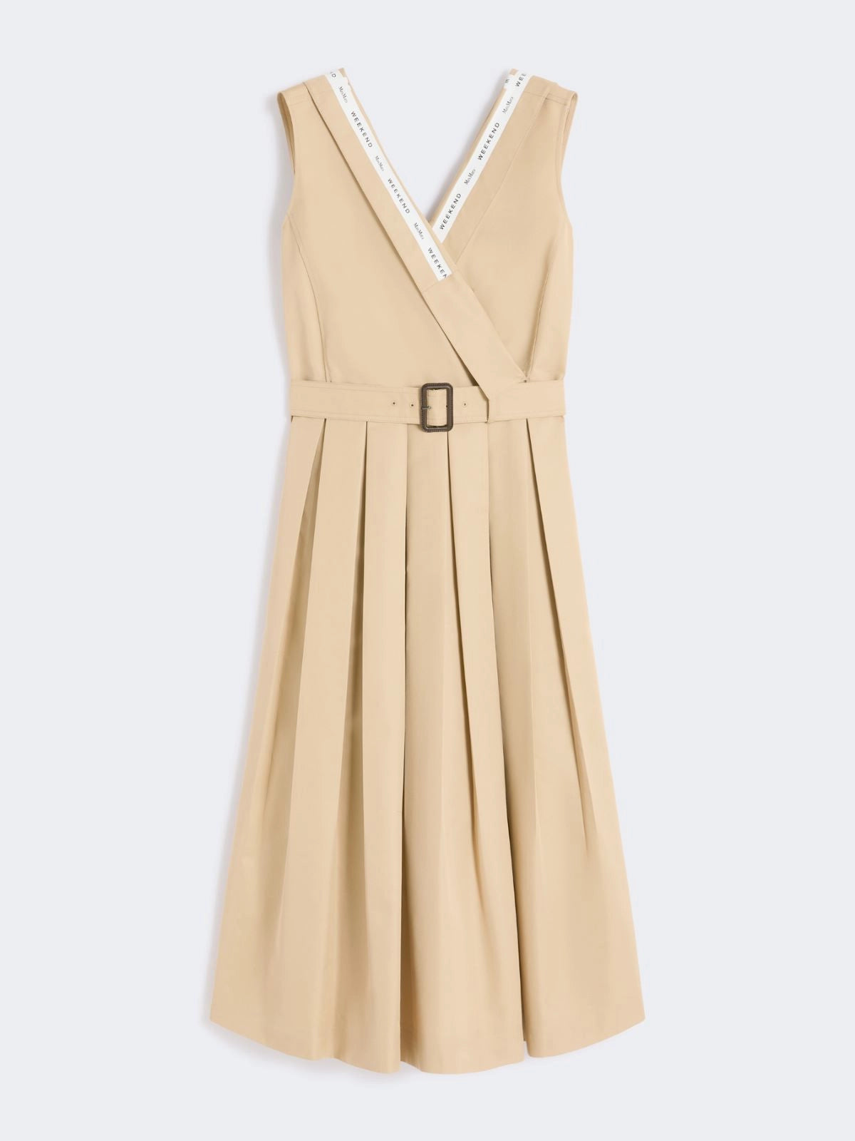 Vestido de gabardina impermeable-beige