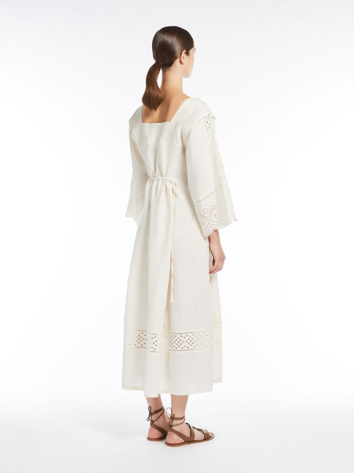 Vestido femenino de lona de lino