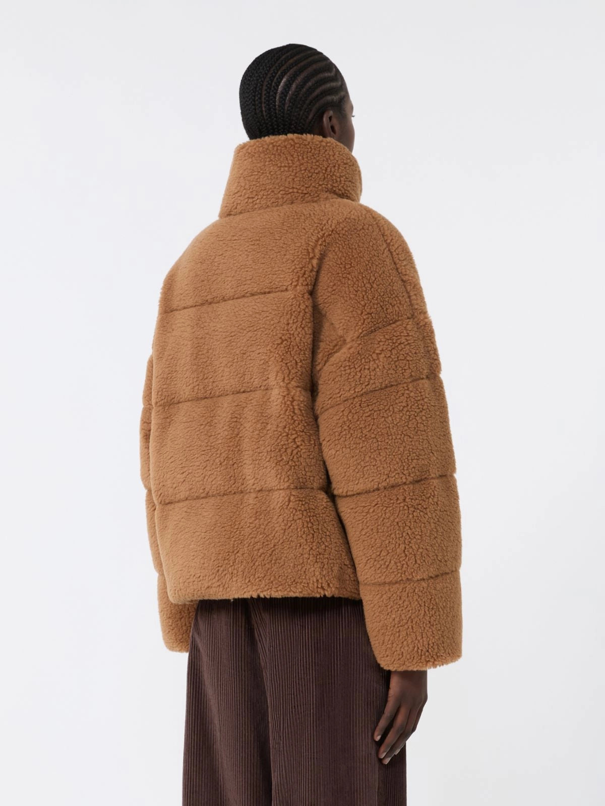 Chaqueta corta de plumón de lana - CAMEL