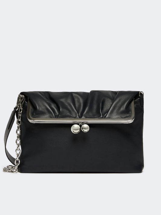 Bolso tipo sobre Pasticcino de piel napa brillante - ULTRAMARINO