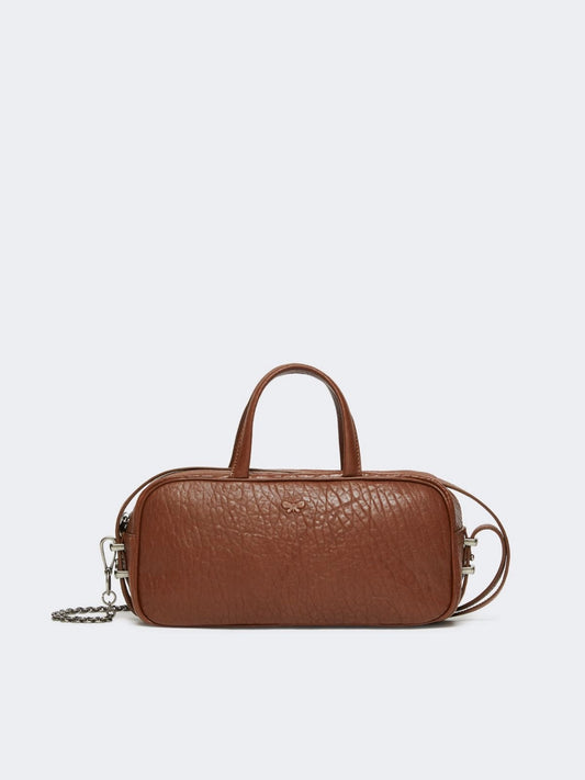 Bolso Boston de piel napa - TABACO