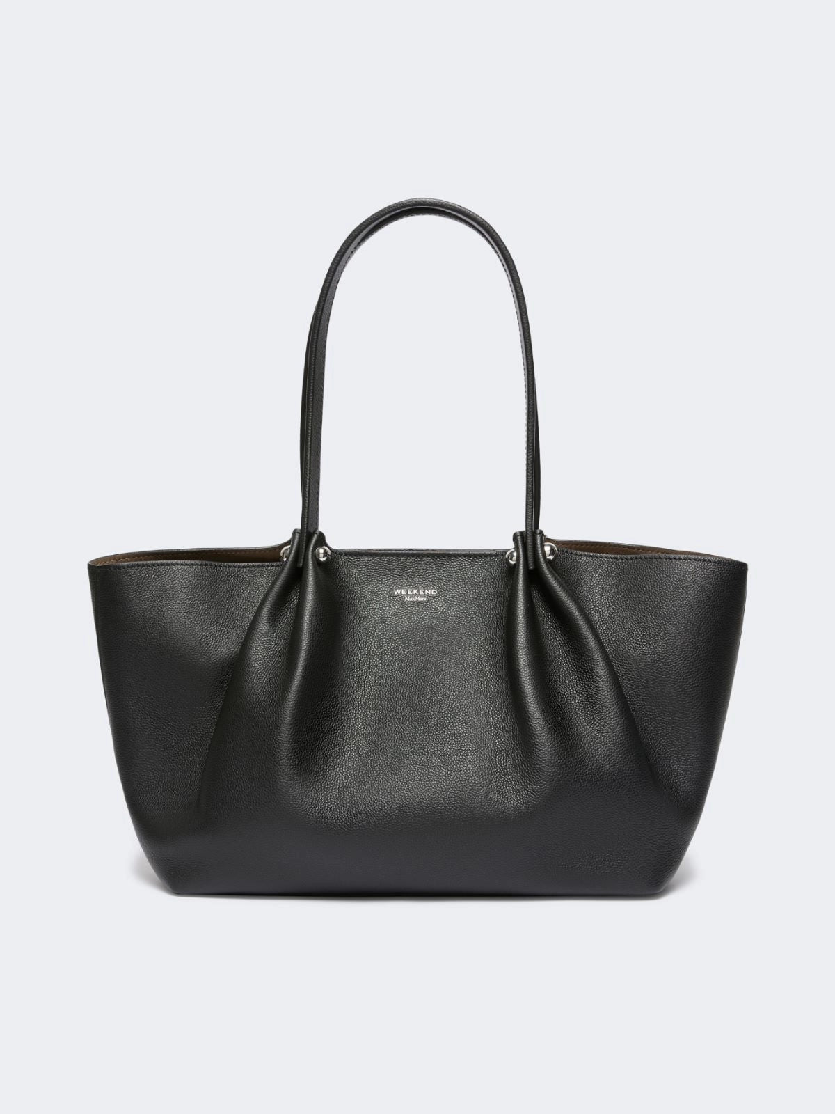Bolso tote de piel texturizada - NEGRO