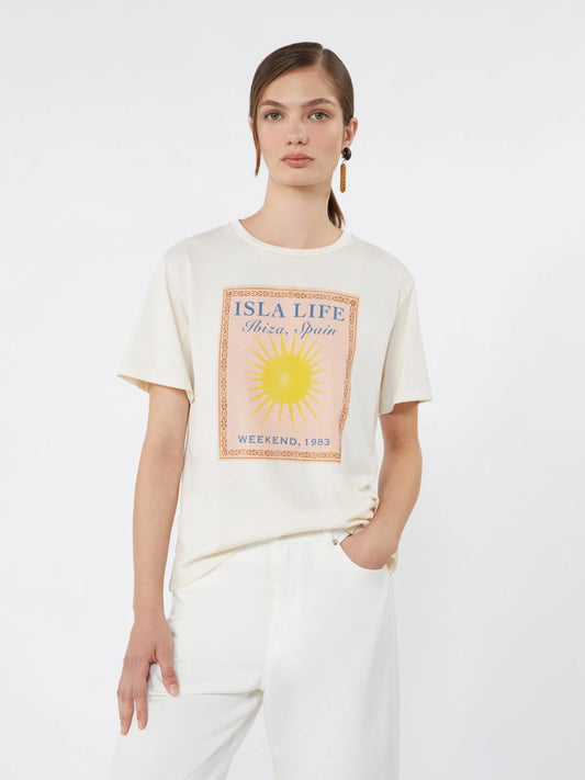 Camiseta de punto de algodón - ECRU