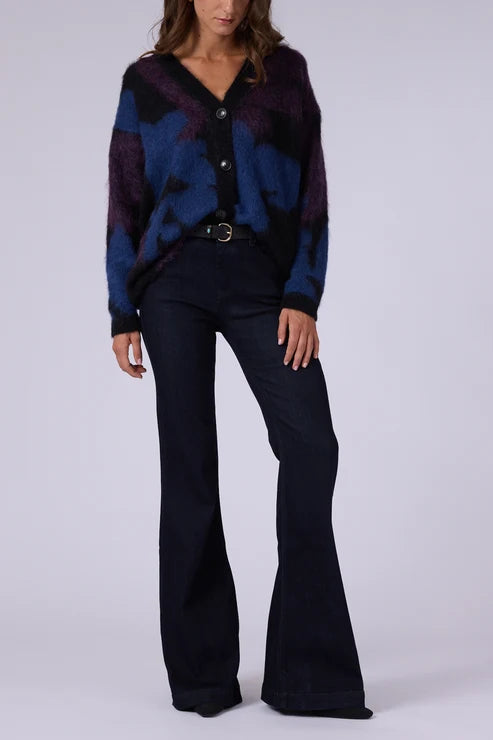 TROPEA Jeans flare de tiro alto