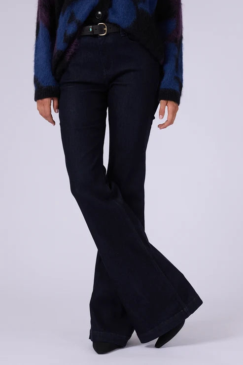 TROPEA Jeans flare de tiro alto
