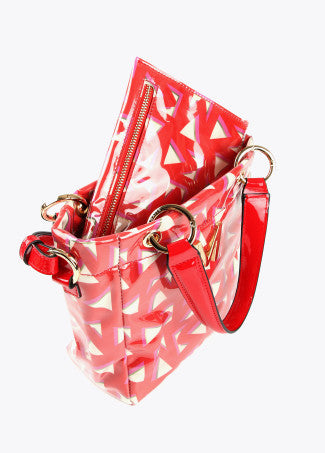 bandolera estampado en rojo