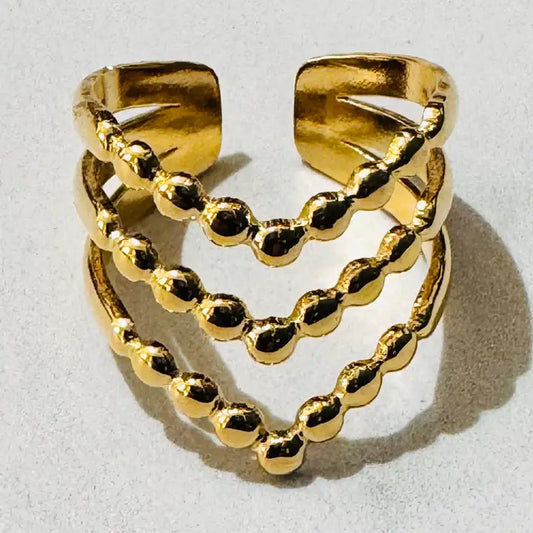 Anillo ajustable Levan de acero inoxidable