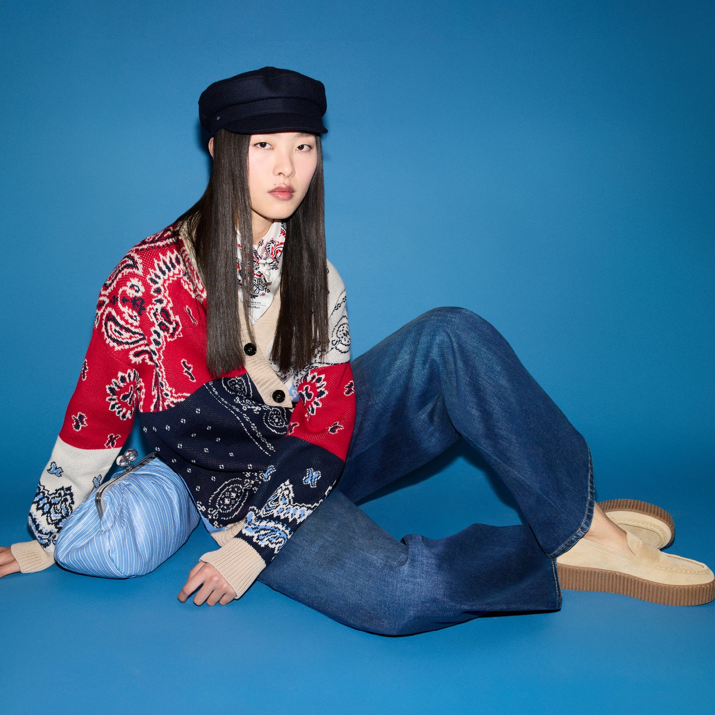 Cárdigan oversize en jacquard