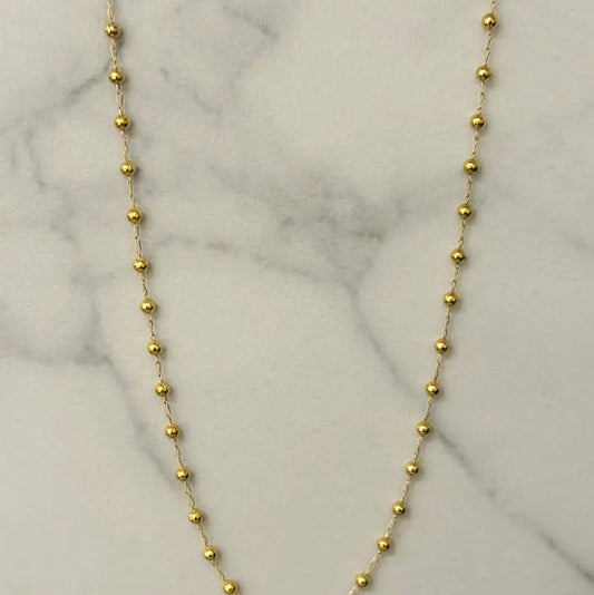 Collar de cadena de bolas finas