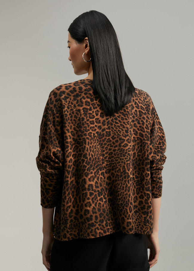 Jersey lana animal print