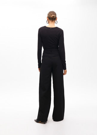 Pantalón wideleg tablas