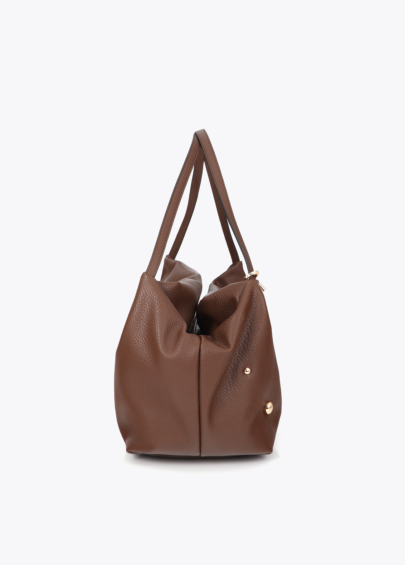 Bolso shopper multi tachas marrón