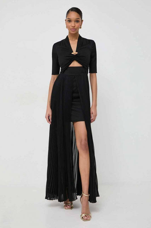 Vestido largo plisado